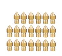 3D printer nozzle, 20 pezzi MK7 MK8 ugello parti della stampante 3D 0.2mm .3mm .4mm .5mm estrusore in rame filettato 1.75mm 3.0mm filamento testa ugelli in ottone,parts(0.5mm)