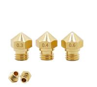 3D printer nozzle, Compatibile for MEGA 5PCS MK10 ugello M7 filettatura in ottone 0.2 .3 .4 .5 .6 .8 1.0mm .75mm filamento parti della stampante 3D for estrusore,parts(0.2mm)