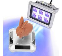 3D Printer UV Resin Curing Light with Solar Turntable 360 ° Rotating Stand for SLA DLP LCD 3D Printer Solidify Photosensitive Resin 405nm UV Resin Affect, DIY Curing Enclosure