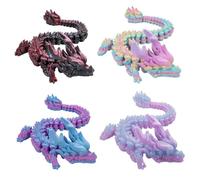 3D Printing Dragon Flexible - Poseable Creature Model, Interlocking