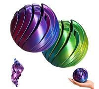 3d Printing Slime Gear Ball Fidget Toy,whirling Wonder Fidget Gear Ball,Sensation Stress Relief Balls for Anxiety, Twistable Desk Toy for Relaxation,Liquid Flow Sensation Stress Relaxation Sphere-A+B