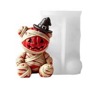 3D Pumpkin Mold - Silicone Cute Pumpkin Bear Reusable DIY Easy Release Craft Mold, Halloween Candle Shape Tool | Baking Resin Soap Plaster Concrete Decoration Molds For Home Bakery DIY Enthusiasts