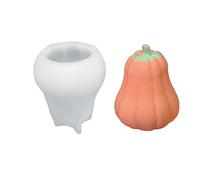 3D Pumpkin Silicone Mold Set - Halloween Candle Molds for DIY Scary Ghost, Wax, Aromatherapy Soap & Plaster Decor - Easy Release Craft Kit,2ps,PEAR-SHAPED PUMPKIN