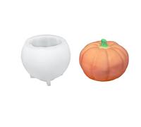 3D Pumpkin Silicone Mold Set - Halloween Candle Molds for DIY Scary Ghost, Wax, Aromatherapy Soap & Plaster Decor - Easy Release Craft Kit,1ps,DWARF PUMPKIN