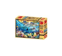 3D Puzzle - 500 Parti - Island Tramonto - Mare - Delfini