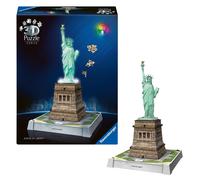 Ravensburger - Puzzle 3d Iconics Statua Della Libertà LED | Puzzle 3d Per Adulti E Bambini A Partire Dagli 8 Anni | Modellismo Da Costruire Adulti Di 108 Pezzi | Regalo Bambino 8 Anni E Più