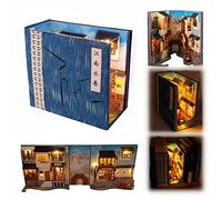 3d Puzzle In Legno,Fai-Da-Te In Miniatura Casa Delle Bambole Reggilibri Libro Nookmodello Costruire Kit Con Luce A Led, Archivi Di Libri Antichi Di Jiangnan Water Lane (Jiangnan)