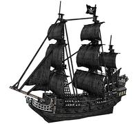 3d Puzzle Queen Anne's Revenge Large Cubicfun T4018h 308 Pieces Decorative Exiting Fun Educational Playing Building Game Kids Best Gift Toy by CubicFun