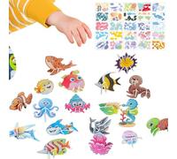 3D Puzzles for Kids | 25 Piece DIY Creative Assembly Toy - DIY 3D Creative Paper Jigsaw Puzzle,for Classroom Family Road Trip Boys Girls Kids School Travel Stocking Stuffer Crafts