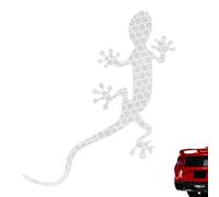3D Reflective Gecko Car Sticker | 4.1x3.5 Inch, Blue/Red/White/Yellow/Green | Adhesive, Scratch Cover, Safety Warning | Rear Bumper Trunk Decal For Auto Truck SUV, Creative Gift For Driver