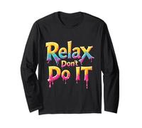 3D Relax Don't Do It Ispirato Retro Anni '80 As Don't Do Maglia a Manica