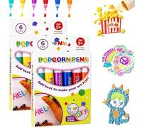 3D Relief Art Pen,3D Magic Puffy Markers,DIY Bubble Popcorn Drawing Pens