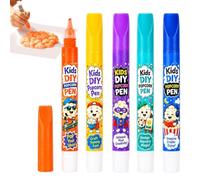 3D Relief Art Pens - 5 Piece | DIY Painting Markers For Craft Projects