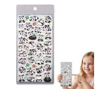 3D Relief Panda Adesivi divertenti Carini Animali Adesivi Acrilici Panda Decalcomanie Forniture per feste 3D Cartoon Decorativo per Computer Bagagli Bottiglia Frigorifero Telef