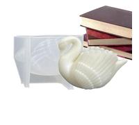 3D Resin Molds, Swan Candle Mold, Flexible Casting Mould, Portable Silicone Craft Mold, Crafting Supplies for Home Decoration Candlelight Dinner Centerpiece Display, 3.86in × 2.76in × 2.68in