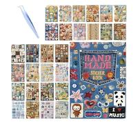 3d Reusable Sticker Book Self Adhesive | Faux Embroidery Stickers For Scrapbooking Journaling Decorating Art Projects Teens Students Craft Lovers | Sticker Set Of For And With Unique