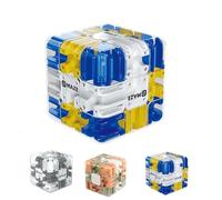 3D Rolling Ball Maze Cube, 2026 Upgraded Large Labyrinth 3D Marble Maze Cube, Education Sensory Toys Spatial Awareness Brain Training Toy, for Classroom Party Birthday School (Blue)