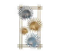 3D Room Wall Decor - 1x Handmade Art Metal, Ginkgo leeaf Decor | Golden Metal 3D Walll Art | Multifunctional Walll Decorr, Elegant Wall Decoration Sculpture For Living Room Bedroom Kitchen Decoration