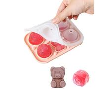 3D Rose Ice Cube Vassoi in Silicone, Stampi per Cubetti di Ghiaccio a Forma di Rosa, Stampo per Cubetti di Ghiaccio a 3D Forma di Orso e Rose, Senza BPA per Ghiaccio al Whisky con Coperchio a Imbuto