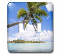 3D rose Lsp 228545 _ 2 French Polynesia, Bora. Waterscape con palma da cocco. Doppio interruttore a levetta, multicolore