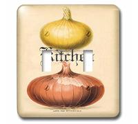 3D rose Lsp 233736 _ 2 immagine di 2 Old enorme cipolle e parola cucina doppio interruttore a levetta, multicolore