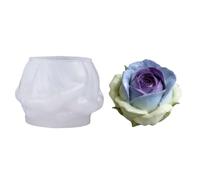 3D Rose Silicone Mold - Realistic Flower Casting Mold For Candle Making Soap Resin And Concrete DIY Crafts 6.4x4.6CM Reusable Flexible Floral Ḿold For Home Decor And Handmade Art - Craft Tool