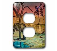 3D Rose Victorian Comedy Theater Magic Lantern Fooling The Baby Elephant No. 3 2 Prese di Copertura, Multicolore