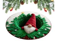 3D Rugs Optical Illusion - Indoor Non-Slip Floor Mat, Festive Christmas Area Rug | Seasonal Gnome Round Carpet, Decorative Holiday Mat For Living Room Dining Room Office Bedroom