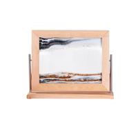 3D Sand Art Picture - Square Wooden Frame Liquid Motion Sculpture, Captivating Flowing Sand Artwork, Decorative Dynamic Table Accent | Uniquee Home Office Display, Artistic Desk Ornament, Creativee