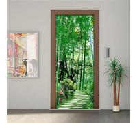 3D Sentiero Nel Bosco Di Bambù Verde Poster Per Porte Adesivi Per Porte Autoadesivi Carta Da Parati Sfondi Murali Arte Adesivi Murali Foto 90 X 210 Cm Decorazione Porta Smontabile In Pvc P -3W2A8Z5H5U