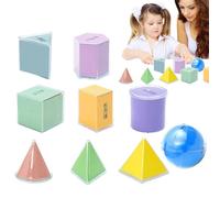 3D Shapes Set, Colorful Geometry Toys, Funny Classroom Manipulatives, Multifunctional Math Supplies for School, Engaging Visual Learning Tool, Sturdy Educational Kit, Assorted Colors