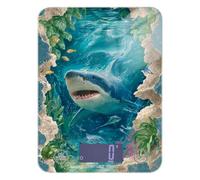 3D Shark Water Ocean Sea Easy Clean Food Scale Digital Kitchen 5 kg/5 g (Scenario) Piccola bilancia digitale con 4 unità per cottura cottura peso para comida