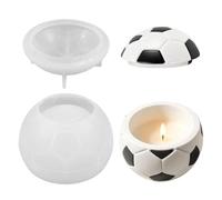 3D Silicone Candle Mold Soccer Jar Mold for DIY Craft Projects