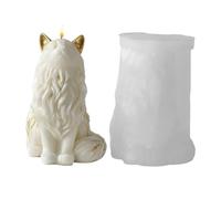 3D Sitting Cat Candle Mold - Realistic Feline Silicone Mold For Epoxy Resin, Concrete & Wax, Aesthetic Cat Statue Decor For Wedding, Home Office & Pet Lover
