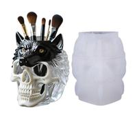 3D Skeleton Wolf Silicone Mold - Halloween Candle Jar & Resin Casting Mold