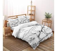 3D Sketch di T-Rex Set Di Biancheria Da Letto Bambini 3 Pezzi Morbido E Accogliente 2 Federe Cuscino Doppio Con Chiusura A Cerniera Double（200x200cm）