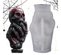 3D Skull Silicone Candle Mold, Skulls Silicones for Aromatherapy Candles Soap Making, Halloween Decoration Craft Mold for Adults, Women, Men, Kids, Teens, Family, and Friends Party Supplies