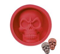 3D Skull Silicone Mold - Halloween Candle Making Resin Casting Mold