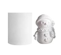 3D Snowman Candle Mold, Resin Silicone Candles Mold 64g, 5.5x4.5cm Handmade Soap Molds, Christmas Craft Cast for Candles Making, Epoxy Resins, Festive Holiday Decor