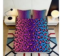 3D Stampa Leopardino Copriletto Fitted Microfibra Tasca Profonda Antiscivolo Camera Letto Leopard Coprimaterasso Lavabile Adulti Giovani 90x200x25cm