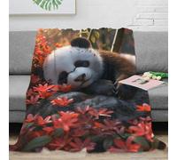 3D Stampa Panda Coperta Biancheria Da Letto Microfibra Tutte Le Stagioni Morbido Durevole E Caldo Per Letto Divano 70x80inch(180x200cm)