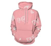 3D Stampato Amore Butterfly Felpa con Cappuccio Casual Donna Uomo,Unisex Felpa 3D Stampa Semplice Dreamlike Graffiti Felpe Pullover Hoodie Manica Lunga Sweatshirt con Tasche L