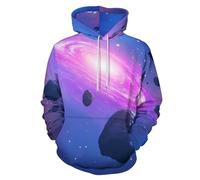 3D Stampato Galaxy Vortex Felpa con Cappuccio Casual Donna Uomo,Unisex Felpa 3D Stampa Universo Spaziale Felpe Pullover Hoodie Manica Lunga Sweatshirt con Tasche 5XL