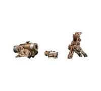 3D Steampunk Tactical in legno 3 accessori tra cui mirino, indicatore di mira e supporto, compatibile con revolver in legno, kit di montaggio per armi militari fai da te (versione kit)