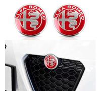 3D Stemmi Adesivo Auto per Alfa Romeo Giulietta,Tronco Logo Adesivi Emblema Posteriore Anteriore Styling Carrozzeria Decorazioni,Red