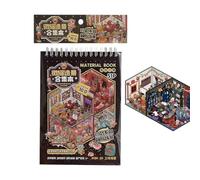 3D Sticker Scene, Large Horror Room Sticker Book with Reusable Decals, 7.48x5.31 inches Creative Craft Supplies for Kids, Children, Wall, Home, Cabinet, Notebook, Travel, Birthday, and Christmas