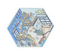 3D Sticker Scene - scenic cartoon sticker bundle set, fantasia house miniature decal pack | decorative paper craft sticker Collection, scene builder kit, bonding activity for boys and girls