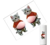 3d Stickers - Cat Squeeze Belly Phone Case Decorations For Playful Personalization, Cartoon Design With Soft Tactile, Fun Craft Stickers For Teens Kids Adults Laptops Scrapbooks