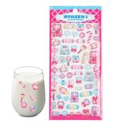 3D Stickers | Cute Funny Clear Food-Themed Decals | Laptop, Planner, Journal, Diary, Phone, Water Bottle & Luggage Stickers | Fun Craft Sticker for Kids, Teens, Adults