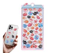 3D Stickers Cute, Japanese Style Phone Case Decal, Artistic Decorative Labels, Laptop Stickers with Glossy Texture and Vibrant Design, Creative Decor for Designers Scrapbooking Journaling Bottle